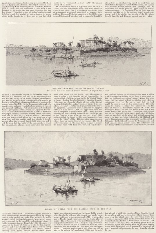 Die Insel Philae von Charles Auguste Loye