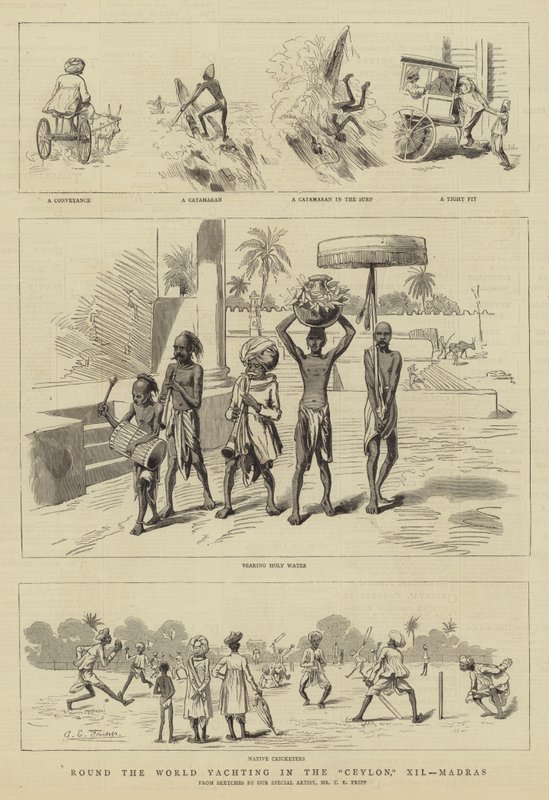 Weltumsegelung in der Ceylon, XII, Madras von Charles Edwin Fripp