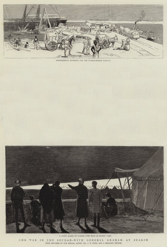 Der Krieg im Sudan, mit General Graham in Suakim von Charles Edwin Fripp