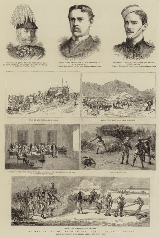 Der Krieg im Sudan, mit Sir Gerald Graham in Suakim von Charles Edwin Fripp