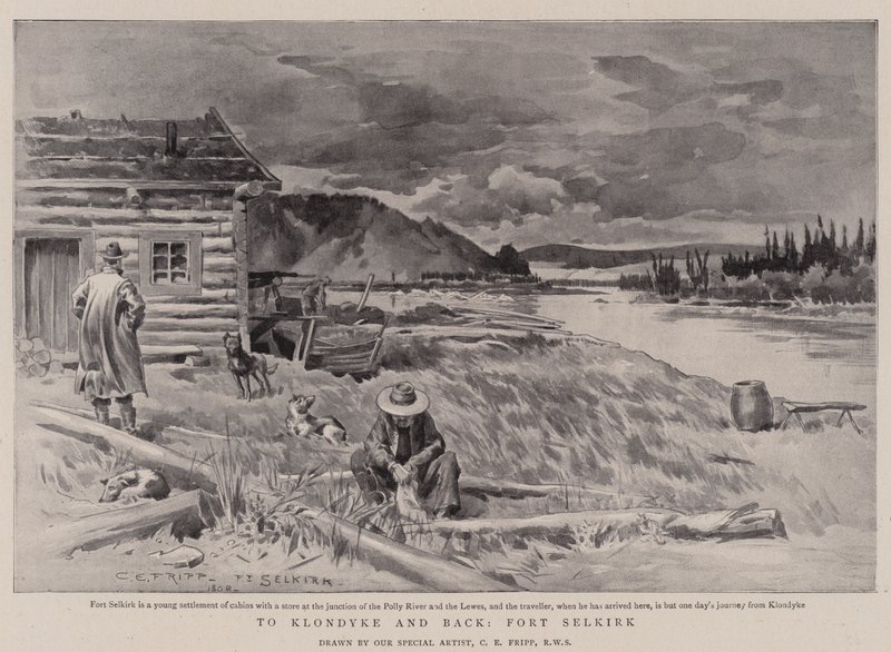 Nach Klondyke und zurück, Fort Selkirk von Charles Edwin Fripp