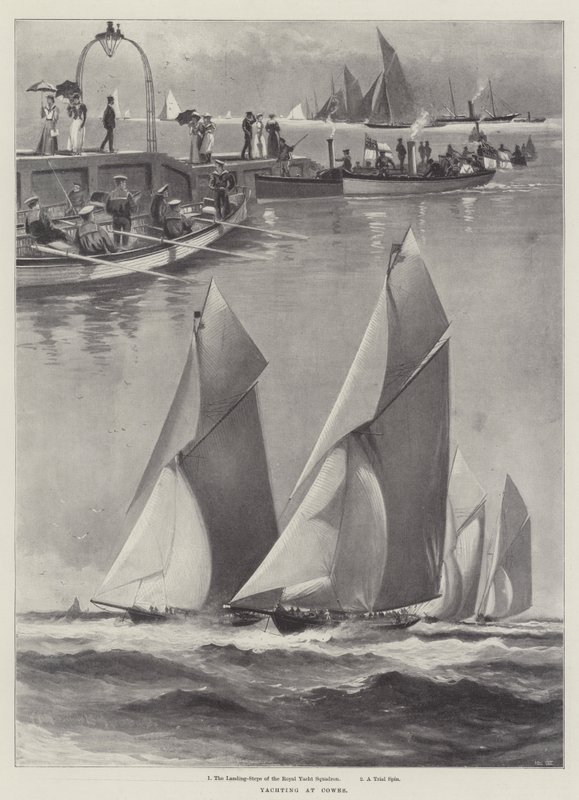 Segeln bei Cowes von Charles John de Lacy