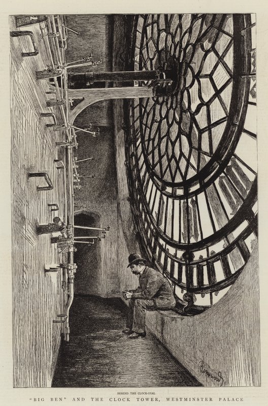 Big Ben und der Uhrturm, Westminster Palace von Charles Paul Renouard