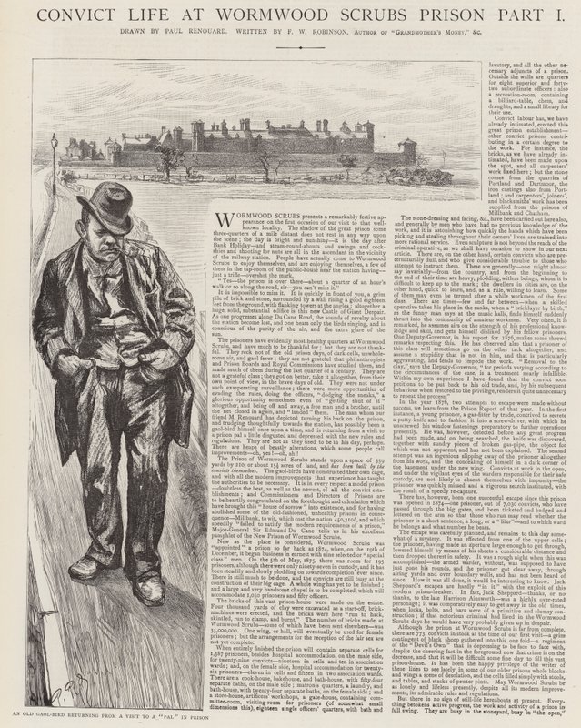 Leben der Sträflinge im Gefängnis Wormwood Scrubs von Charles Paul Renouard
