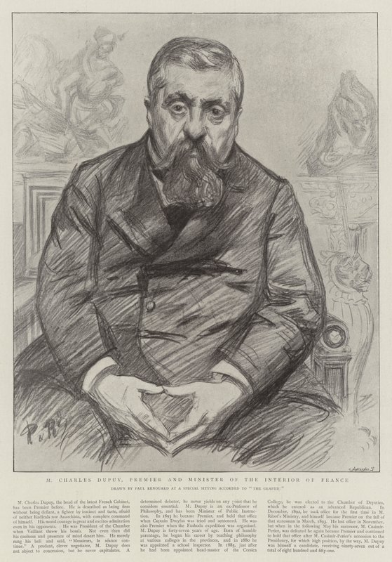 M Charles Dupuy, Premierminister und Innenminister von Frankreich von Charles Paul Renouard