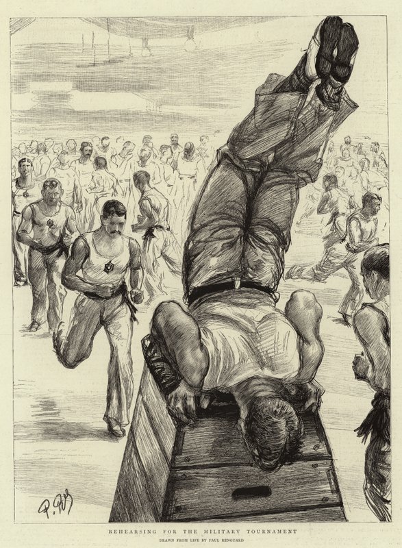 Proben für das Militärturnier von Charles Paul Renouard