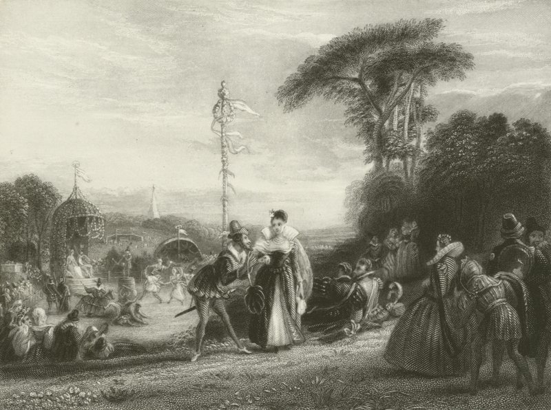 Maifeiertag zur Zeit von Königin Elisabeth von Charles Robert Leslie