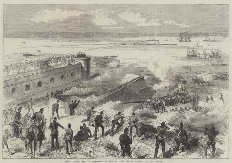 Belagerungsoperationen in Chatham, Angriff der Fliegenden Brücke auf den Redan von Sir John Charles Robinson