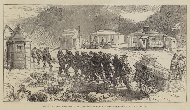 Venusdurchgangsbeobachtungen auf der Kerguelen-Insel, Errichtung von Gebäuden an der Hauptstation von Sir John Charles Robinson