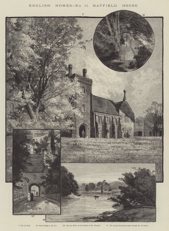 Englische Häuser, Hatfield House von Charles Auguste Loye