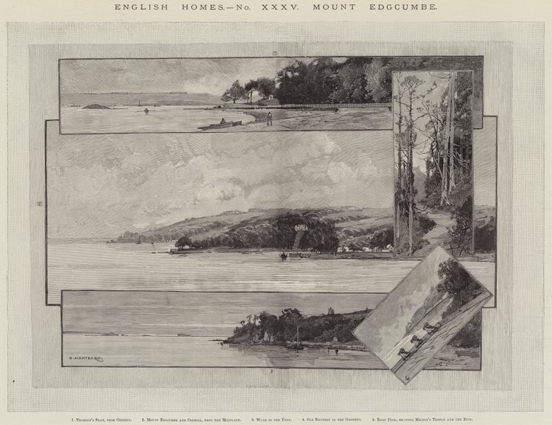 Englische Häuser, Mount Edgcumbe von Charles Auguste Loye