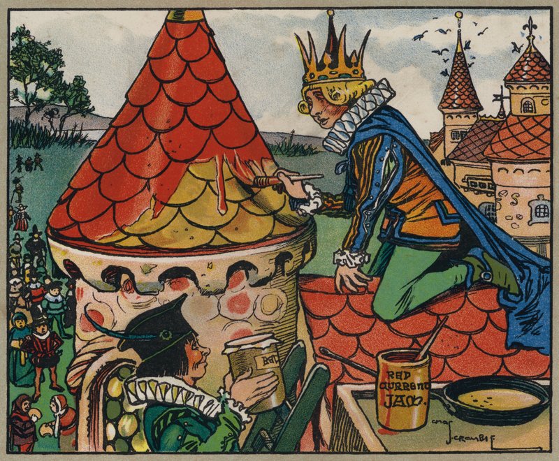 König Pippins Halle (Farblithografie) von Charles Crombie