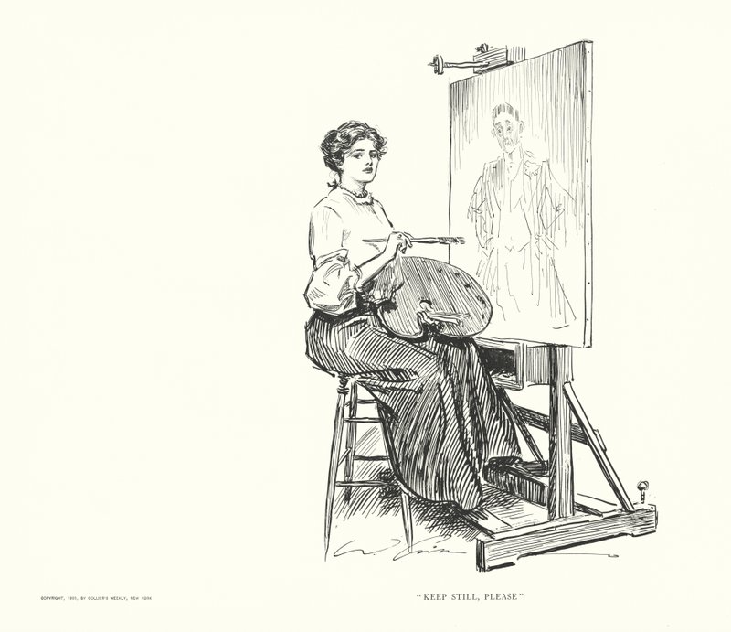"Bitte stillhalten" von Charles Dana Gibson