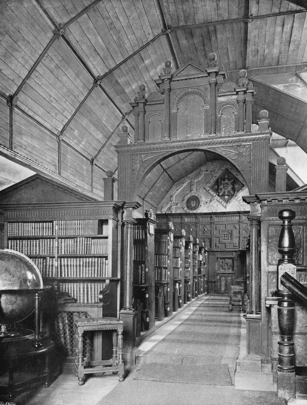 Die Bibliothek des Merton College, Oxford von Charles Latham