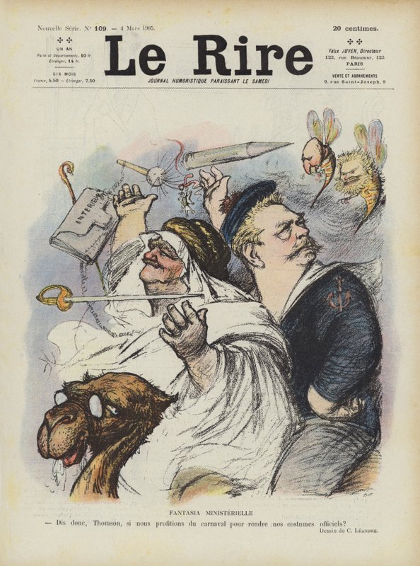 Ministerielle Fantasie. Illustration für Le Rire von Charles Leandre