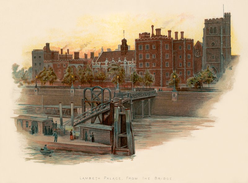 Lambeth Palace, von der Brücke von Charles Wilkinson