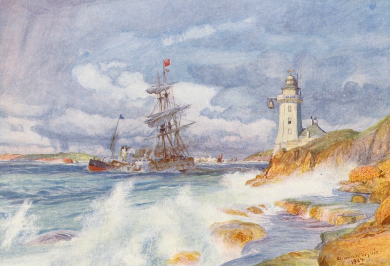 Eingang zum Falmouth Hafen von Charles William Wyllie