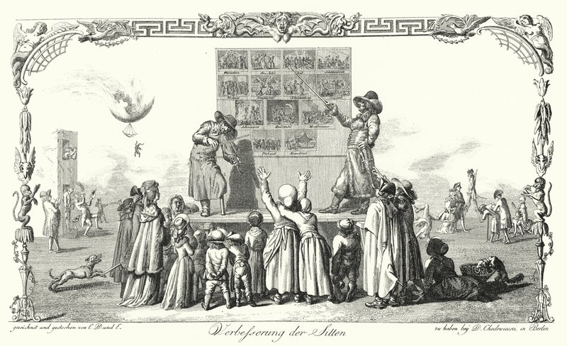 Moralische Verbesserung (Gravur) von Daniel Nikolaus (after) Chodowiecki