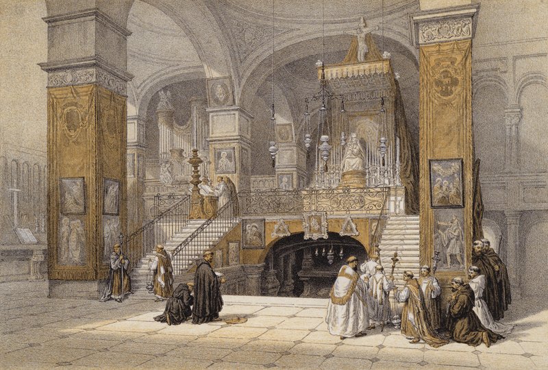 Kirche der Verkündigung, Nazareth von David (after) Roberts
