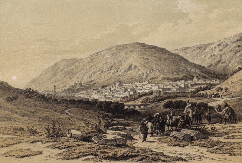 Nablus, das antike Sichem von David (after) Roberts