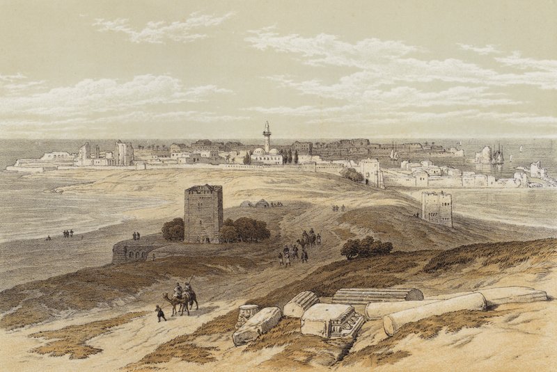 Tyrus vom Isthmus von David (after) Roberts