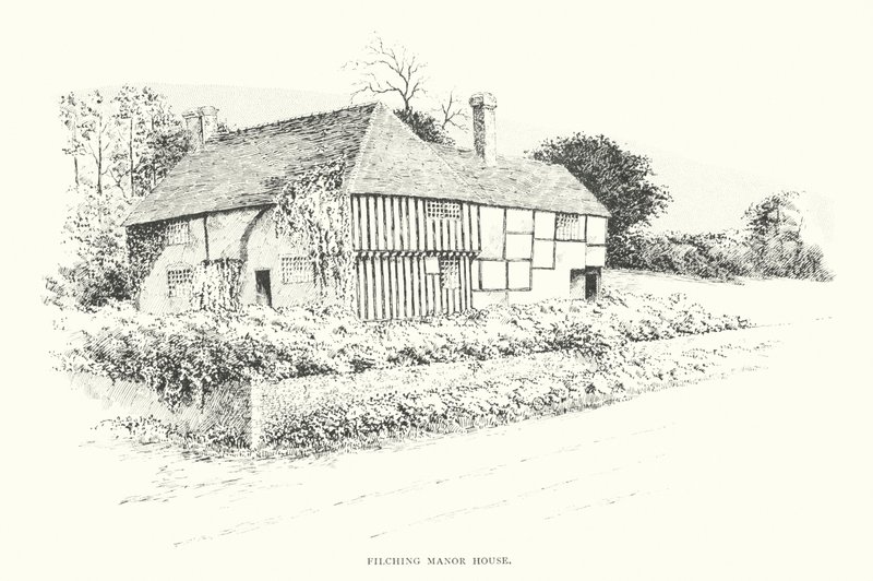 Filching Manor House (Lithografie) von Duncan Moul