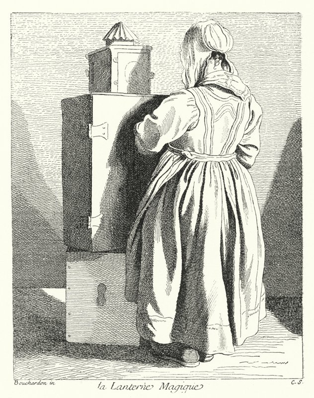 Die Zauberlaterne (Stich) von Edmé (after) Bouchardon