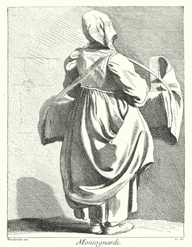 Frau aus den Bergen von Edmé (after) Bouchardon