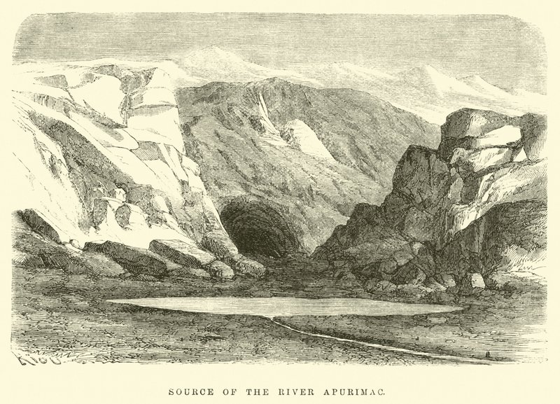 Quelle des Flusses Apurimac von Edouard Riou