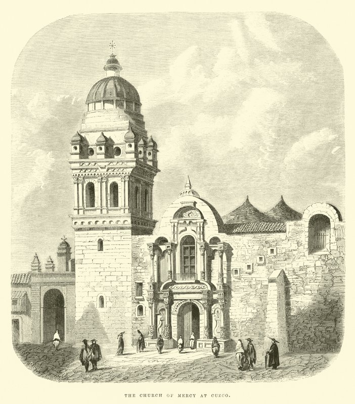 Die Kirche der Barmherzigkeit in Cuzco von Edouard Riou