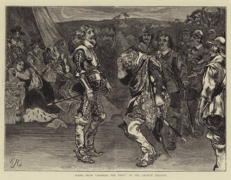 Szene aus Charles der Erste im Lyceum Theatre von Edward John Gregory
