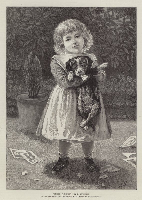 Gemischte Pickles, in der Ausstellung der Gesellschaft der Aquarellmaler von Edwin Buckman