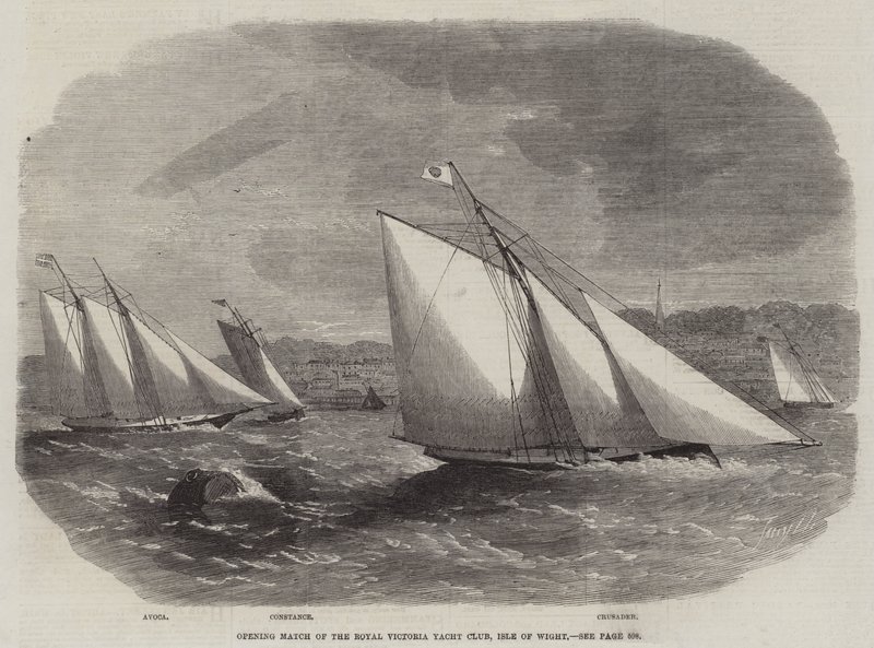 Eröffnungsspiel des Royal Victoria Yacht Club, Isle of Wight von Edwin Weedon