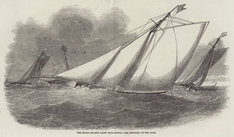 Das Royal Thames Yacht Club Match, der Kampf am Nore von Edwin Weedon