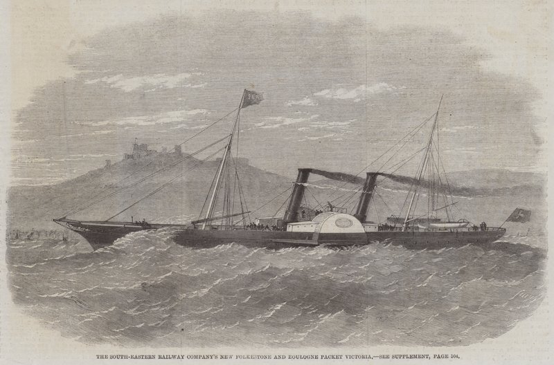Das neue Folkestone- und Boulogne-Paket Victoria der South-Eastern Railway Company von Edwin Weedon