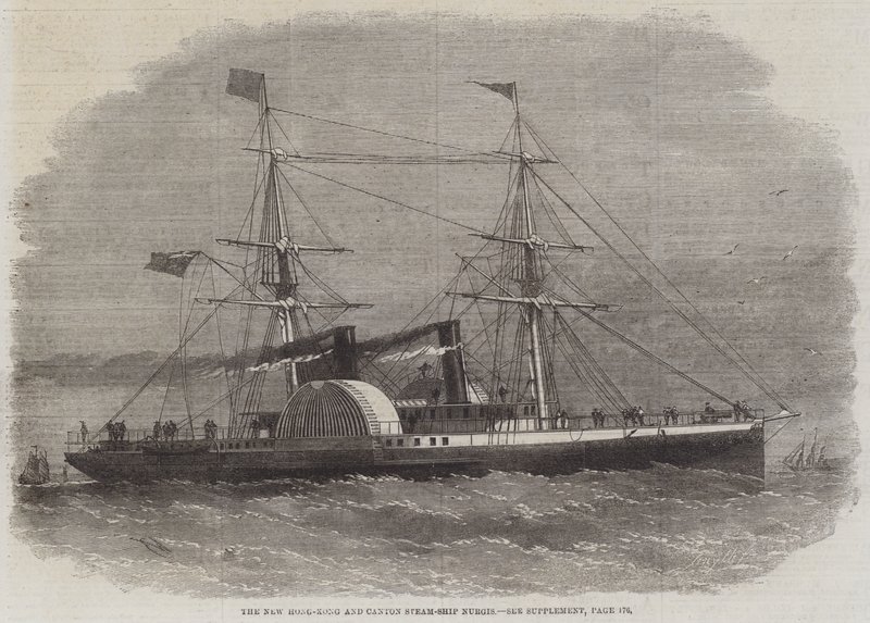 Das neue Hong-Kong und Kanton Dampfschiff Nurgis von Edwin Weedon