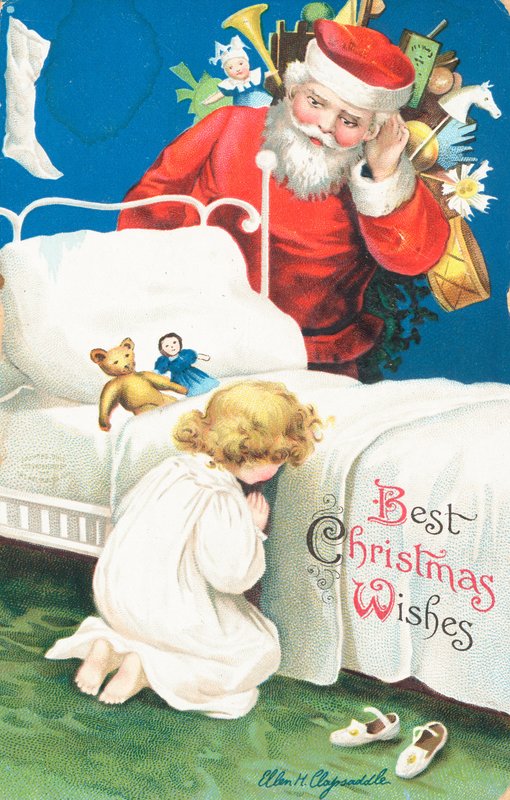 Amerikanische Weihnachtskarte von Ellen Hattie Clapsaddle