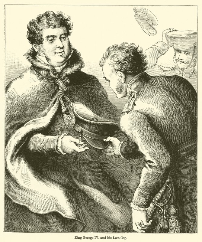 König Georg IV. und seine verlorene Mütze von English School