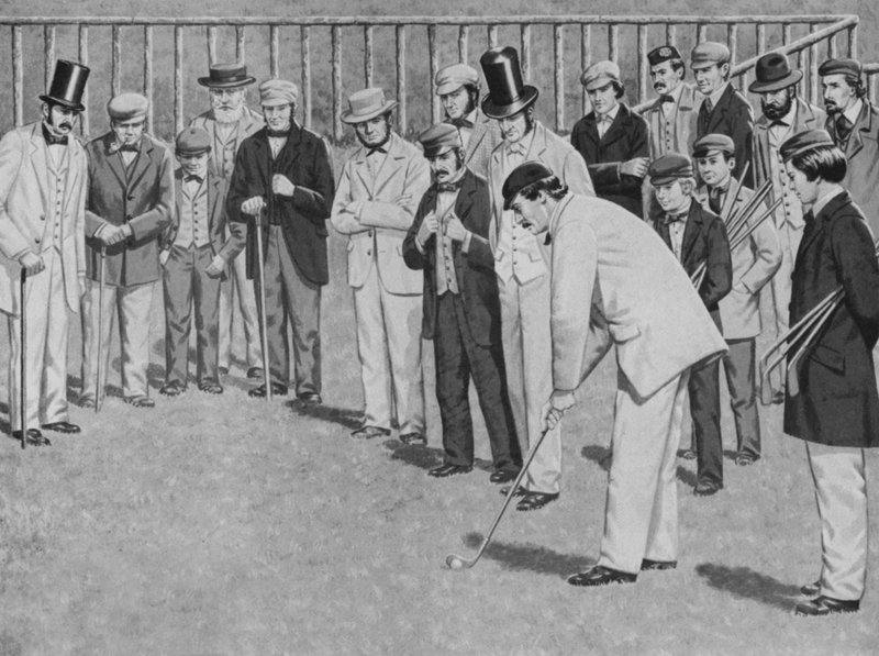 St. Andrews, die erste Golfmeisterschaft 1857 von English School