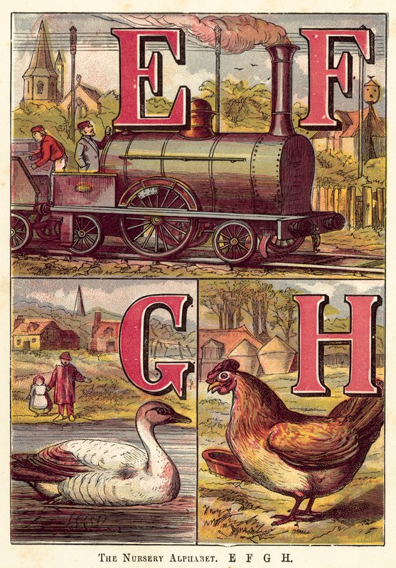 Das Kinderalphabet, E, F, G, H von English School