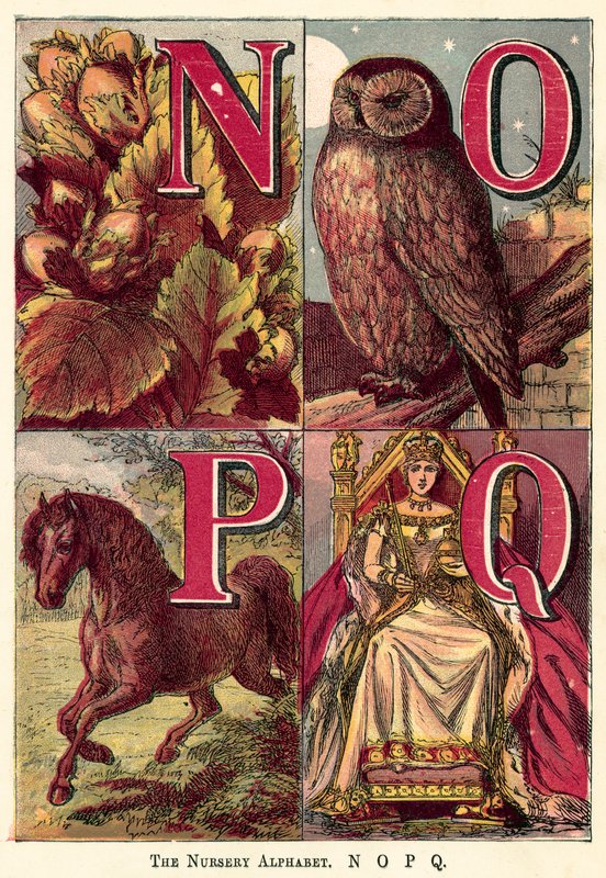 Das Kinderalphabet, N, O, P, Q von English School