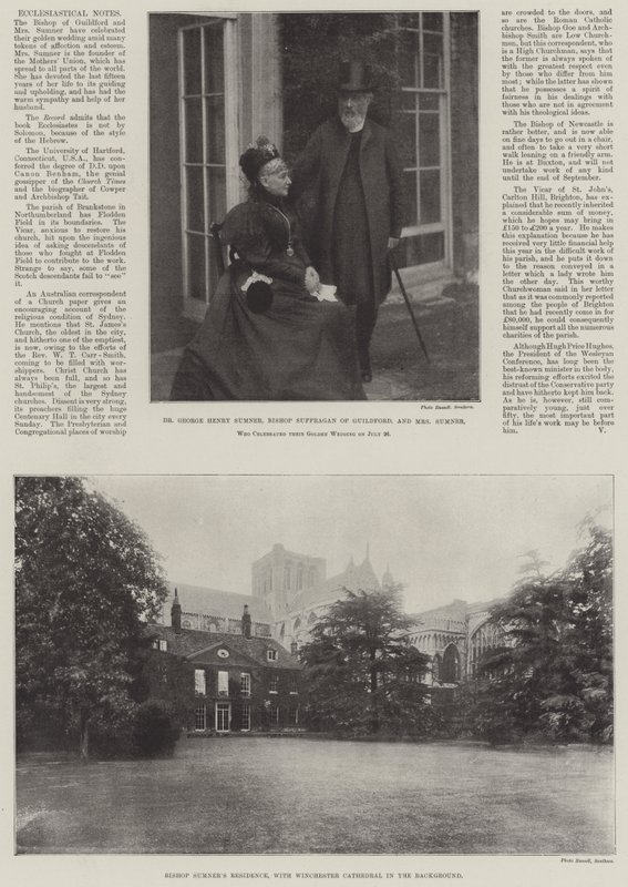 Bischof Sumner zu Hause von English Photographer