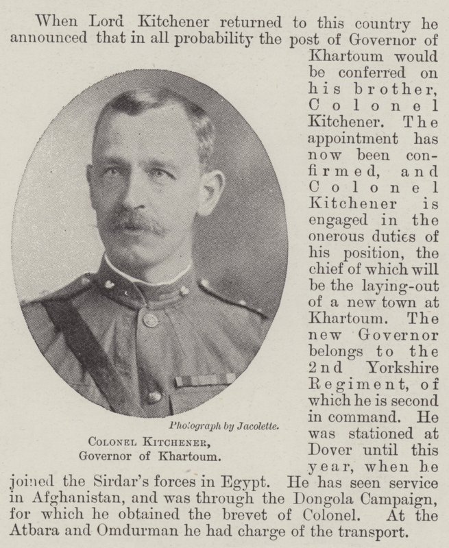 Oberst Kitchener, Gouverneur von Khartum von English Photographer