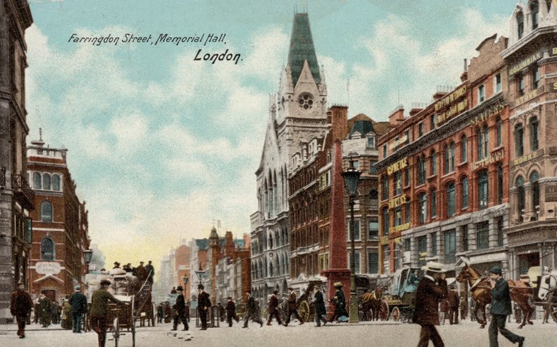 Farringdon Street, Memorial Hall, London (Foto) von English Photographer