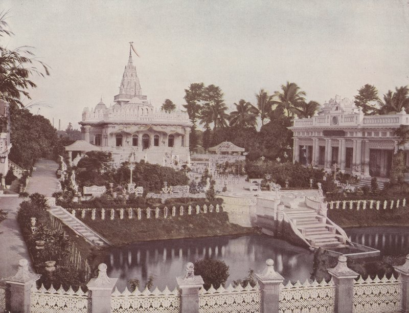 Jain-Tempel, Kalkutta (koloriertes Foto) von English Photographer