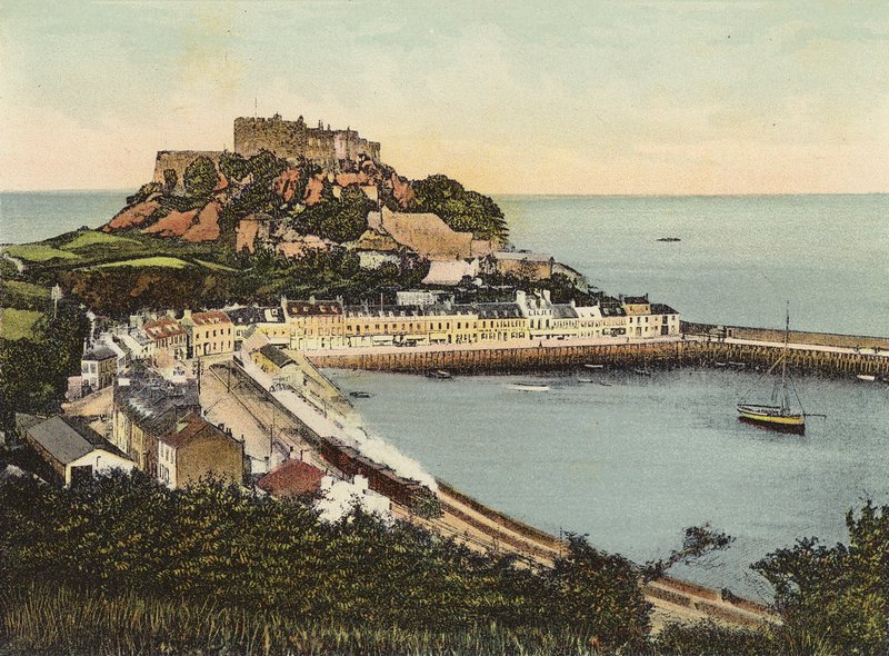 Jersey: Schloss Mont Orgueil (Farbfoto) von English Photographer