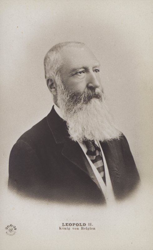 König Leopold II von Belgien (s/w Foto) von English Photographer