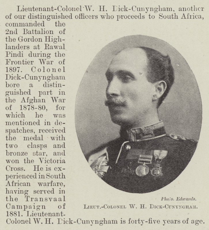 Oberstleutnant W. H. Dick-Cunyngham von English Photographer