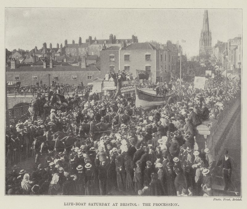 Life-Boat Saturday in Bristol, die Prozession von English Photographer