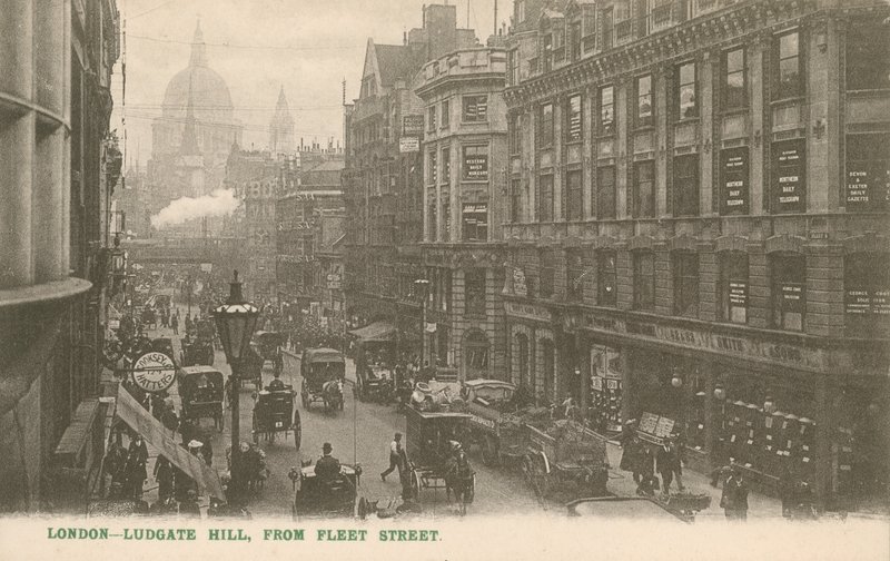 Ludgate Hill von der Fleet Street, London von English Photographer